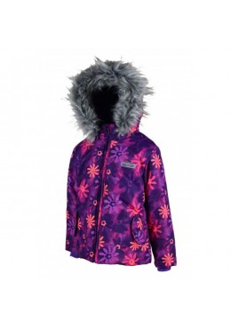 Pidilidi зимняя термокуртка для девочки Цветы 1034-01